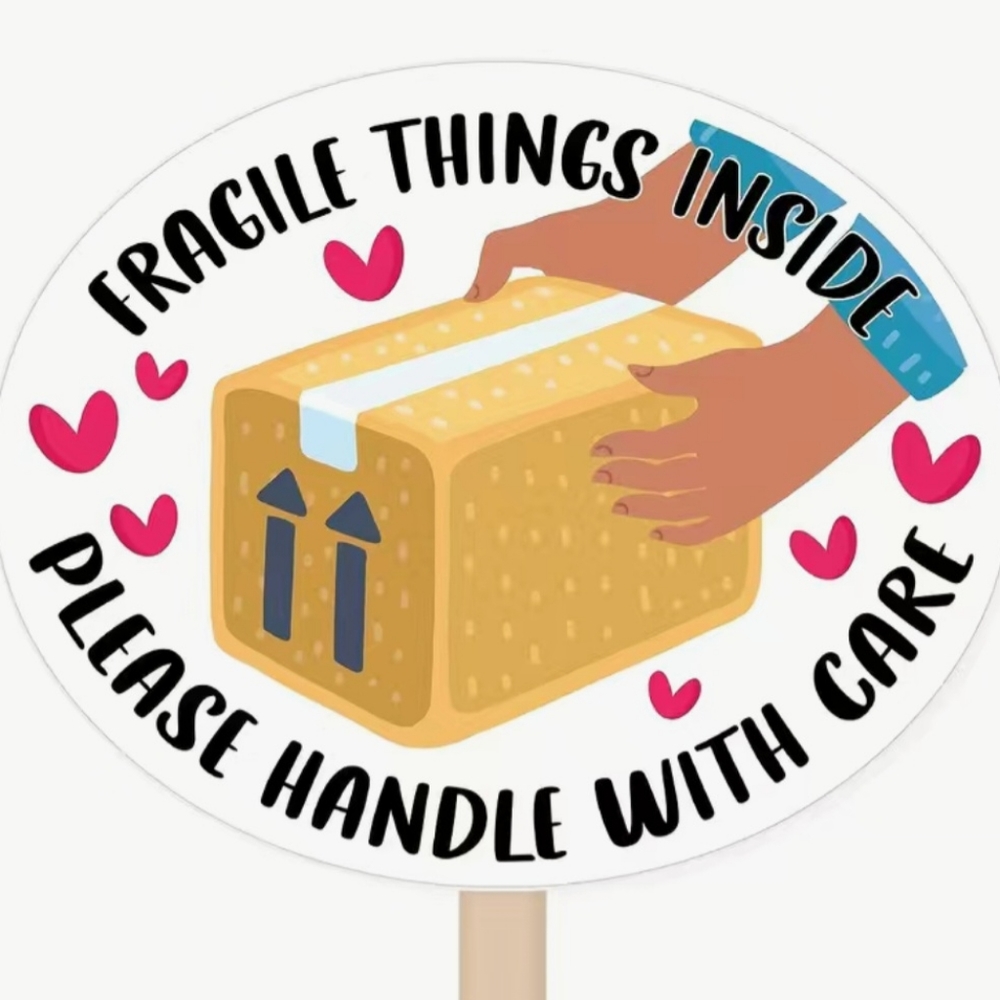 New 200 Fragile Things Inside Please Handle With Care Shipping Label Stickers